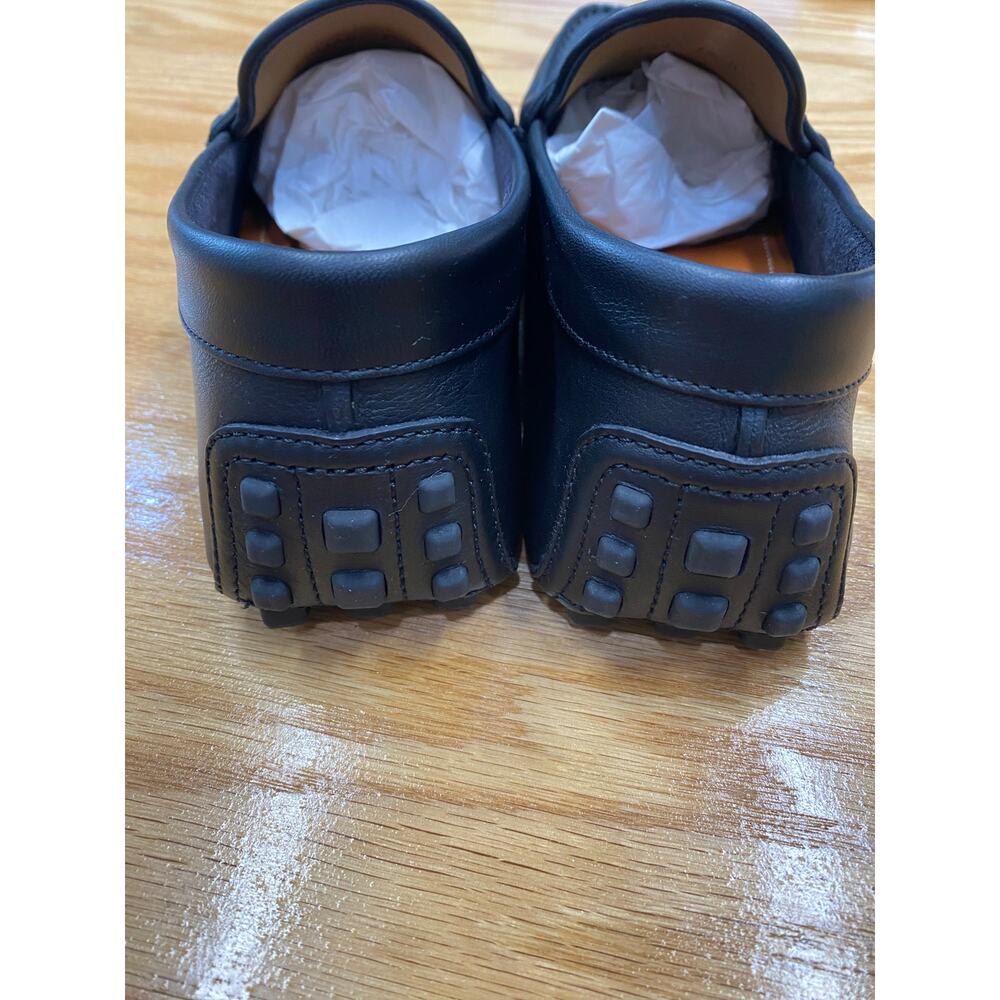 GUCCI INTERLOCKING G LOGO Black Leather Men's DRIVER Loafer Shoes 7.5 (L1) - Picture 5 of 7